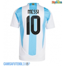 Camisa de time de futebol Argentina Lionel Messi #10 Replicas 1º Equipamento Copa America 2024 Manga Curta